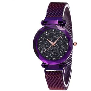 Unbranded (Purple) Fashion Stars Womens Sky Belt Watch Magnet Strap Buckle Casual Steel St Unbranded (Purple) Fashion Stars Womens Sky Belt Watch Magnet Strap Buckle Casual Steel St