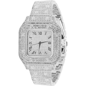 Unbranded (Silver) Quartz Rhinestone Watch Alloy Golden Accurate Time Business Unbranded (Silver) Quartz Rhinestone Watch Alloy Golden Accurate Time Business