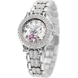 Disney Adult Round CZ Stone Analog Quartz Floating Stones Bracelet Watch Elsa/Si Disney Adult Round CZ Stone Analog Quartz Floating Stones Bracelet Watch Elsa/Si
