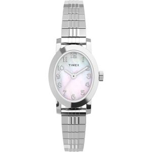 Timex Women's Cavatina 18mm Watch - Silver-Tone Expansion Band Mother of Pearl D Timex Women's Cavatina 18mm Watch - Silver-Tone Expansion Band Mother of Pearl D
