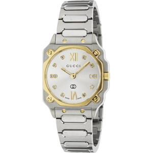 Gucci YA166503 G-Flat Silver Dial Ladies Watch Gucci YA166503 G-Flat Silver Dial Ladies Watch