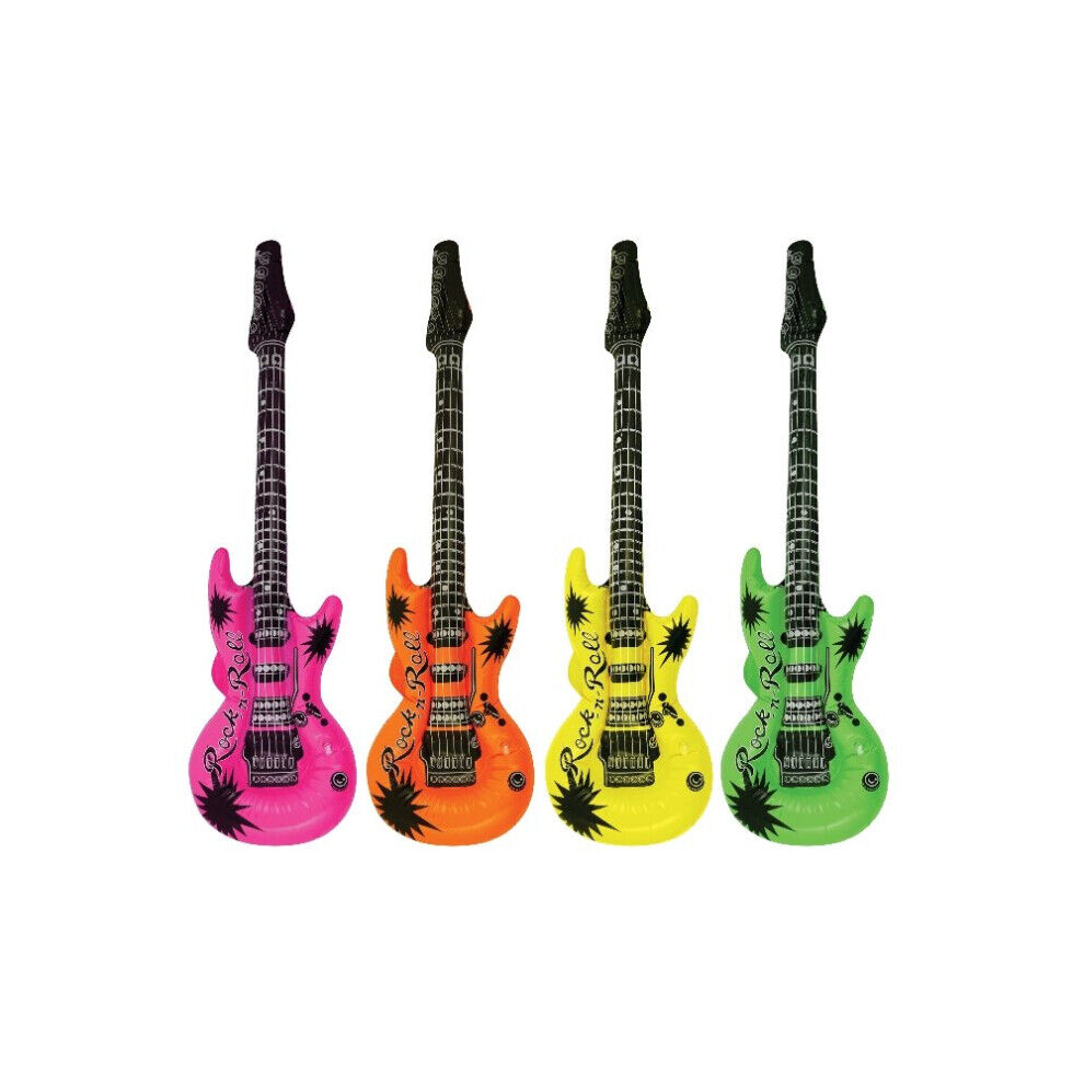 The Home Fusion Company Inflatable Guitar 55cm Blow Up Fancy Dress Party Musical Music Instrument