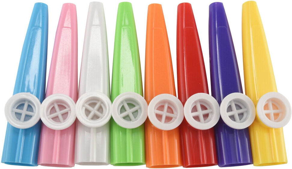 Torribaly 24 Pieces Plastic Kazoos 8 Colorful Musical Instrument, Good For Guitar, Ukulele