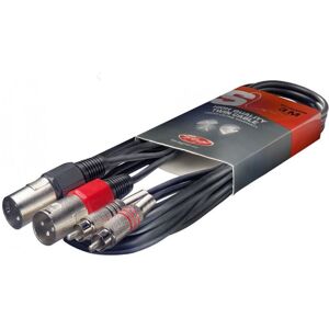 Stagg STC3CMXM - 3m Twin XLR Male to RCA Male Audio Cable Stagg STC3CMXM - 3m Twin XLR Male to RCA Male Audio Cable