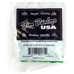 Dunlop 418R Tortex Guitar Picks (pack of 72) - Green 0.88mm Dunlop 418R Tortex Guitar Picks (pack of 72) - Green 0.88mm