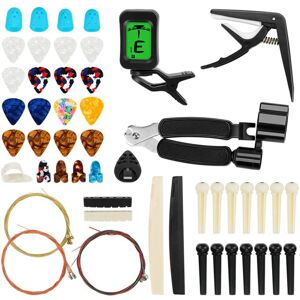 Unbranded 65 PCS Guitar Accessories Kit with Guitar Strings, Tuner, Capo, Picks Unbranded 65 PCS Guitar Accessories Kit with Guitar Strings, Tuner, Capo, Picks