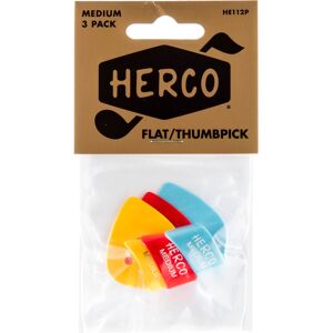 JIM DUNLOP HE112P Flat Thumbpicks Medium 3/Player's Pack JIM DUNLOP HE112P Flat Thumbpicks Medium 3/Player's Pack