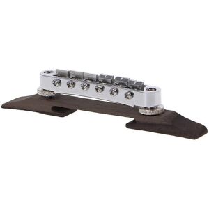 Unbranded (As show, One size) Adjustable Chrome Rosewood Bridge Roller Saddles For Les Pa Unbranded (As show, One size) Adjustable Chrome Rosewood Bridge Roller Saddles For Les Pa