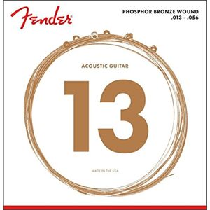 Fender Phosphor Bronze Acoustic Guitar Strings, Ball End, 60M .013-.056 Gauges, Fender Phosphor Bronze Acoustic Guitar Strings, Ball End, 60M .013-.056 Gauges,