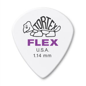 JIM DUNLOP 468P1.14 Tortex Flex Jazz III Guitar Pick, 1.14mm, White - 12 Pack JIM DUNLOP 468P1.14 Tortex Flex Jazz III Guitar Pick, 1.14mm, White - 12 Pack