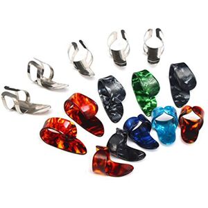 Jehiatek 15pcs Guitar Picks humb Finger Metal + plastic Jehiatek 15pcs Guitar Picks humb Finger Metal + plastic