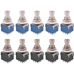 Unbranded For 10pcs 3pdt Guitar Effects Stomp Switch Guitar Foot Switches 9 Pin Latching P Unbranded For 10pcs 3pdt Guitar Effects Stomp Switch Guitar Foot Switches 9 Pin Latching P