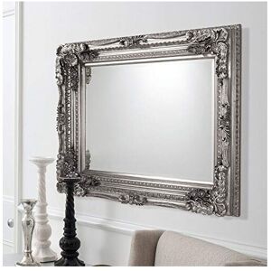 Barcelona Trading Carved Louis Mirror Silver Frame Wall Hallway Living Room Barcelona Trading Carved Louis Mirror Silver Frame Wall Hallway Living Room