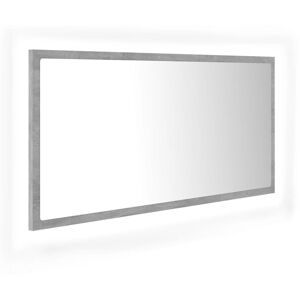 vidaXL 90x8.5x37cm LED Bathroom Mirror - Modern Grey vidaXL 90x8.5x37cm LED Bathroom Mirror - Modern Grey