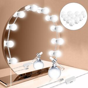 Perfet LED Makeup Vanity Lights Stick on Mirror with 10 dimmable Bulbs USB 4.6m 15ft Ca Perfet LED Makeup Vanity Lights Stick on Mirror with 10 dimmable Bulbs USB 4.6m 15ft Ca