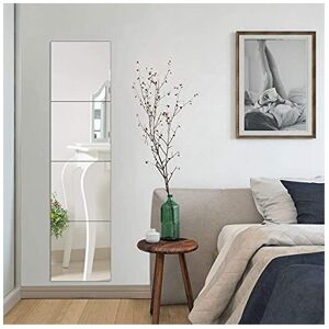 XEMZ Full Length Body Mirror Wall Sticker, 4 PCS Removable Square Acrylic Mirror Wall XEMZ Full Length Body Mirror Wall Sticker, 4 PCS Removable Square Acrylic Mirror Wall
