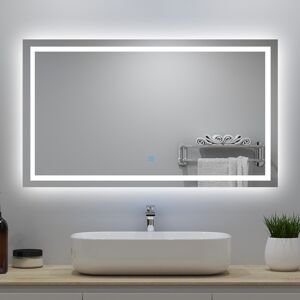 AICA (1400x800mm) LED Bathroom Mirror with 3 Color Light Demister AICA (1400x800mm) LED Bathroom Mirror with 3 Color Light Demister