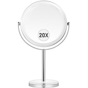 MIYADIVA 20X Magnifying makeup mirror, Double Sided 1X & 20X magnifying mirror o MIYADIVA 20X Magnifying makeup mirror, Double Sided 1X & 20X magnifying mirror o