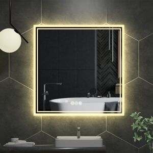 Visit the LUVODI Store 800 x 800mm Sqaure Led Bathroom Mirror with Demister Sensor 3 Lights Visit the LUVODI Store 800 x 800mm Sqaure Led Bathroom Mirror with Demister Sensor 3 Lights