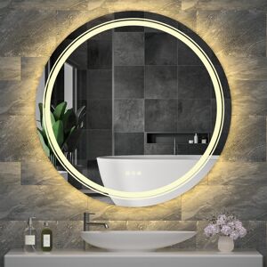 LUVODI (600x600mm) Round Led Illuminated Wall Bathroom Mirror LUVODI (600x600mm) Round Led Illuminated Wall Bathroom Mirror
