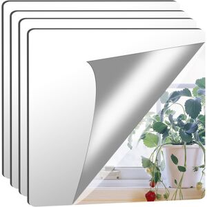 Unbranded 4Pcs Self Adhesive Mirror 30x30cm Adhesive Mirror Tiles 2MM Thick Acrylic Stick Unbranded 4Pcs Self Adhesive Mirror 30x30cm Adhesive Mirror Tiles 2MM Thick Acrylic Stick