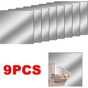 Unbranded 9Pcs Self Adhesive Mirror Tiles 15x15cm 2MM Thick Acrylic Stick On Removable Wal Unbranded 9Pcs Self Adhesive Mirror Tiles 15x15cm 2MM Thick Acrylic Stick On Removable Wal