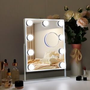 FENCHILIN 25x30cm Hollywood Vanity Mirror with Lights FENCHILIN 25x30cm Hollywood Vanity Mirror with Lights