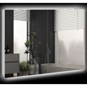 kleankin Wall Mounted Bathroom Storage Cupboard with Mirror, LED Light, USB kleankin Wall Mounted Bathroom Storage Cupboard with Mirror, LED Light, USB