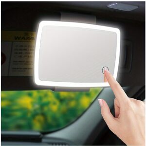 FLEMYE (White) Car Visor Vanity Mirror Rechargeable With 3 Light Modes & LED FLEMYE (White) Car Visor Vanity Mirror Rechargeable With 3 Light Modes & LED
