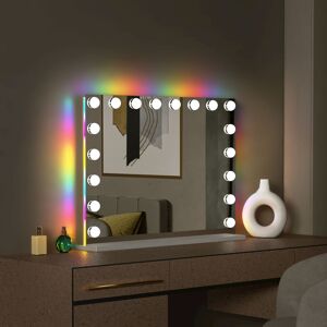 fenchilin VANITII 80x58cm Hollywood Vanity Mirror with Side RGB Strip Lights fenchilin VANITII 80x58cm Hollywood Vanity Mirror with Side RGB Strip Lights