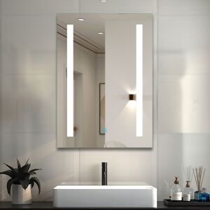 AICA LED Bathroom Mirror with Shaver Socket, Dimmable, Demister 500x700mm AICA LED Bathroom Mirror with Shaver Socket, Dimmable, Demister 500x700mm