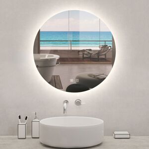 AICA 70cm Backlit LED Bathroom Mirror Round, 3 Color Lights AICA 70cm Backlit LED Bathroom Mirror Round, 3 Color Lights