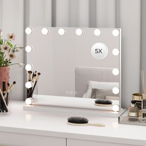 Costway Vanity Mirror with Lights Hollywood Makeup Mirror w/ 14 LED Bulbs Costway Vanity Mirror with Lights Hollywood Makeup Mirror w/ 14 LED Bulbs