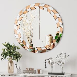 Artloge Wall Mounted Glass Round Hanging Accent Mirror Home Decoration Artloge Wall Mounted Glass Round Hanging Accent Mirror Home Decoration