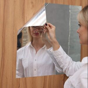 Unbranded (50x50cm) Flexible Mirror Sheets, Mirror Wall Stickers Non Glass Self Adhesive M Unbranded (50x50cm) Flexible Mirror Sheets, Mirror Wall Stickers Non Glass Self Adhesive M
