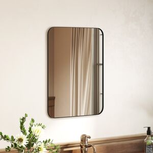 HOMCOM 70cm Rectangle Mirror, Wall Mirror for Bathroom, Black HOMCOM 70cm Rectangle Mirror, Wall Mirror for Bathroom, Black