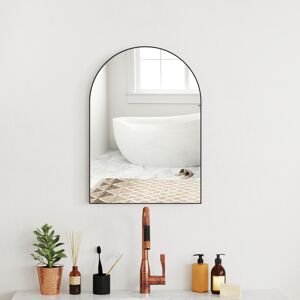 HOMCOM Arch Bathroom Mirror, Wall Mirror with Steel Frame, 50 x 70cm, Black HOMCOM Arch Bathroom Mirror, Wall Mirror with Steel Frame, 50 x 70cm, Black
