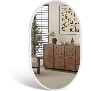 Dripex 50 x 70cm Oval Mirror, Wall Mounted Bathroom Mirror, Horizontal or Vertic Dripex 50 x 70cm Oval Mirror, Wall Mounted Bathroom Mirror, Horizontal or Vertic