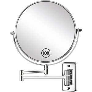 AusDaur Wall Mounted 10X Magnifying Makeup Mirror 8? Doule-Side Wall Mount Mirro AusDaur Wall Mounted 10X Magnifying Makeup Mirror 8? Doule-Side Wall Mount Mirro