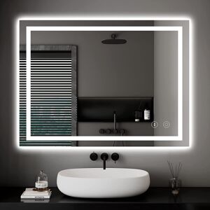 Dripex Bathroom Mirror with LED Lights, 500 * 700 MM Illuminated Backlit Wall Mo Dripex Bathroom Mirror with LED Lights, 500 * 700 MM Illuminated Backlit Wall Mo