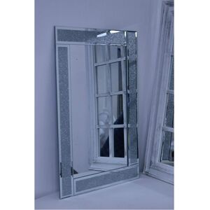 Biznest Silver Glitter Mirror Frame Lounge 60x90CM Biznest Silver Glitter Mirror Frame Lounge 60x90CM