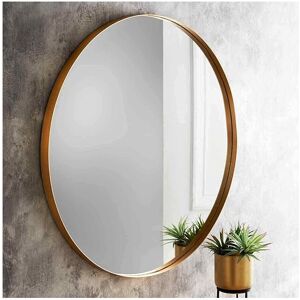 Biznest Round Gold Mirror Deep Frame 80CM Biznest Round Gold Mirror Deep Frame 80CM