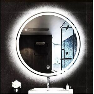 Biznest Round Bathroom LED Mirror Antifog Touch 50Cm Biznest Round Bathroom LED Mirror Antifog Touch 50Cm