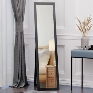 HOMCOM Full Length Mirror, Floor Standing or Wall-Mounted Long Mirror, Black HOMCOM Full Length Mirror, Floor Standing or Wall-Mounted Long Mirror, Black