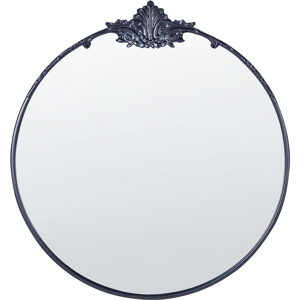 Beliani Wall Mirror SOMMANT 67 cm 76 cm Metal Black Beliani Wall Mirror SOMMANT 67 cm 76 cm Metal Black