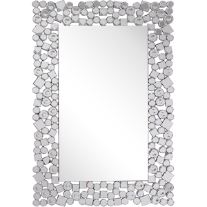 Beliani Modern Rectangular Silver Wall Mirror - 60x90 cm Beliani Modern Rectangular Silver Wall Mirror - 60x90 cm