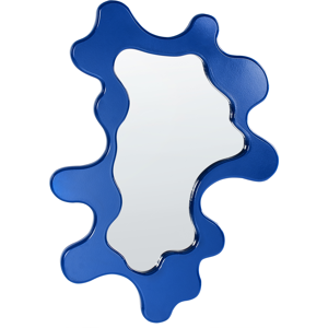 Beliani Wall Mirror ROSCOFF 59 cm 80 cm Blue Beliani Wall Mirror ROSCOFF 59 cm 80 cm Blue