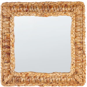 Beliani Water Hyacinth Square Wall Mirror - Home Decor Beliani Water Hyacinth Square Wall Mirror - Home Decor