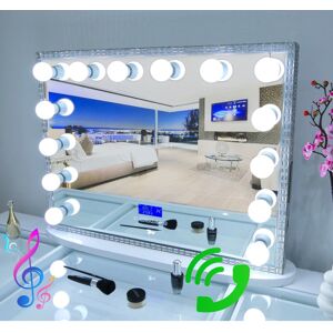 7seas Brand Model - Bluetooth Makeup Mirror with Microphone - Silver 7seas Brand Model - Bluetooth Makeup Mirror with Microphone - Silver