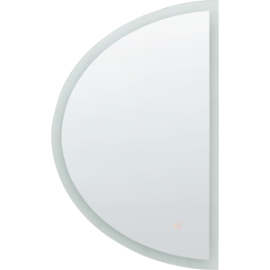 Beliani Beizons LED Wall Mirror - 80cm Silver Bathroom Mirror Beliani Beizons LED Wall Mirror - 80cm Silver Bathroom Mirror